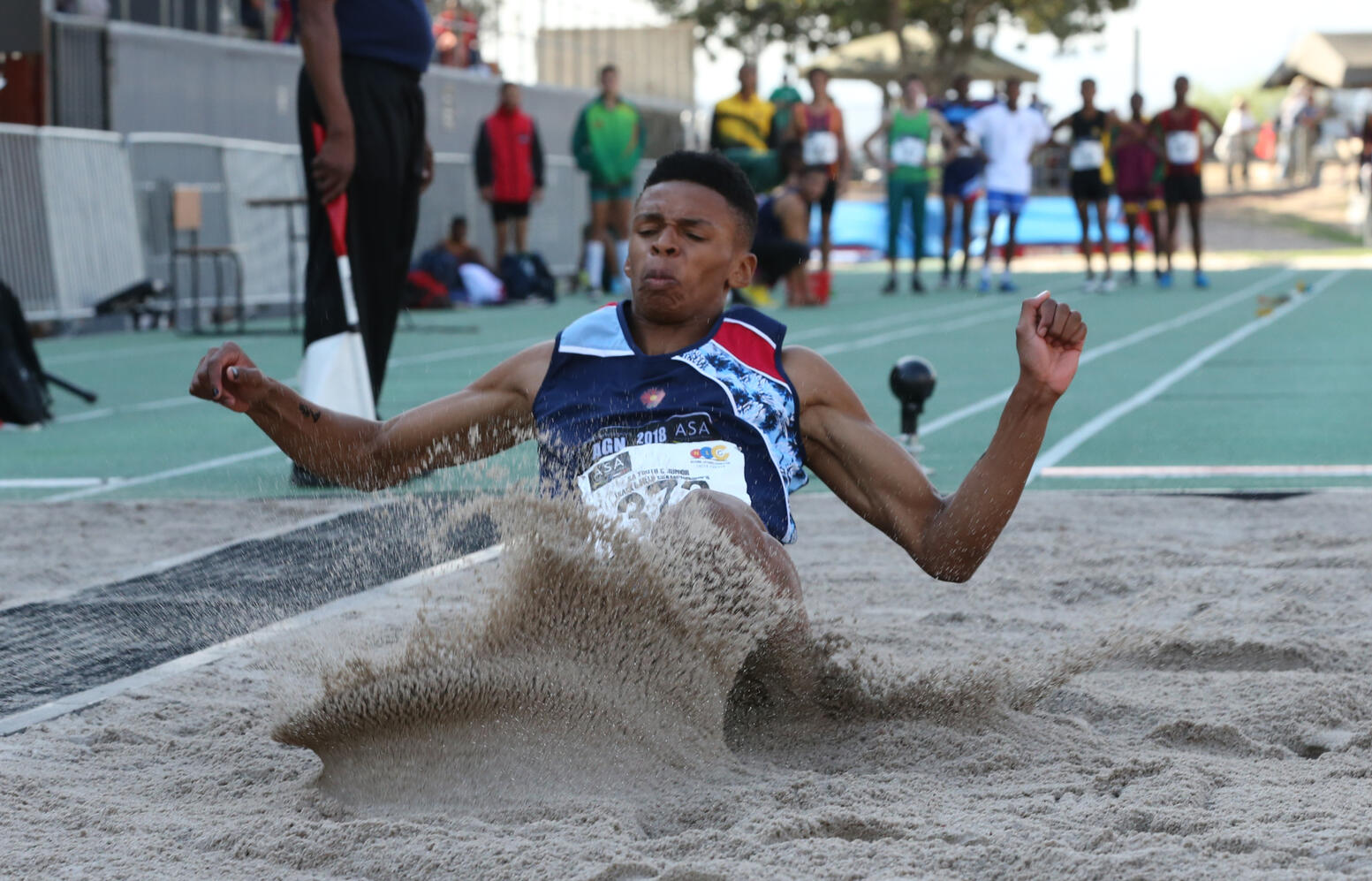 Track and field long jump at national championships